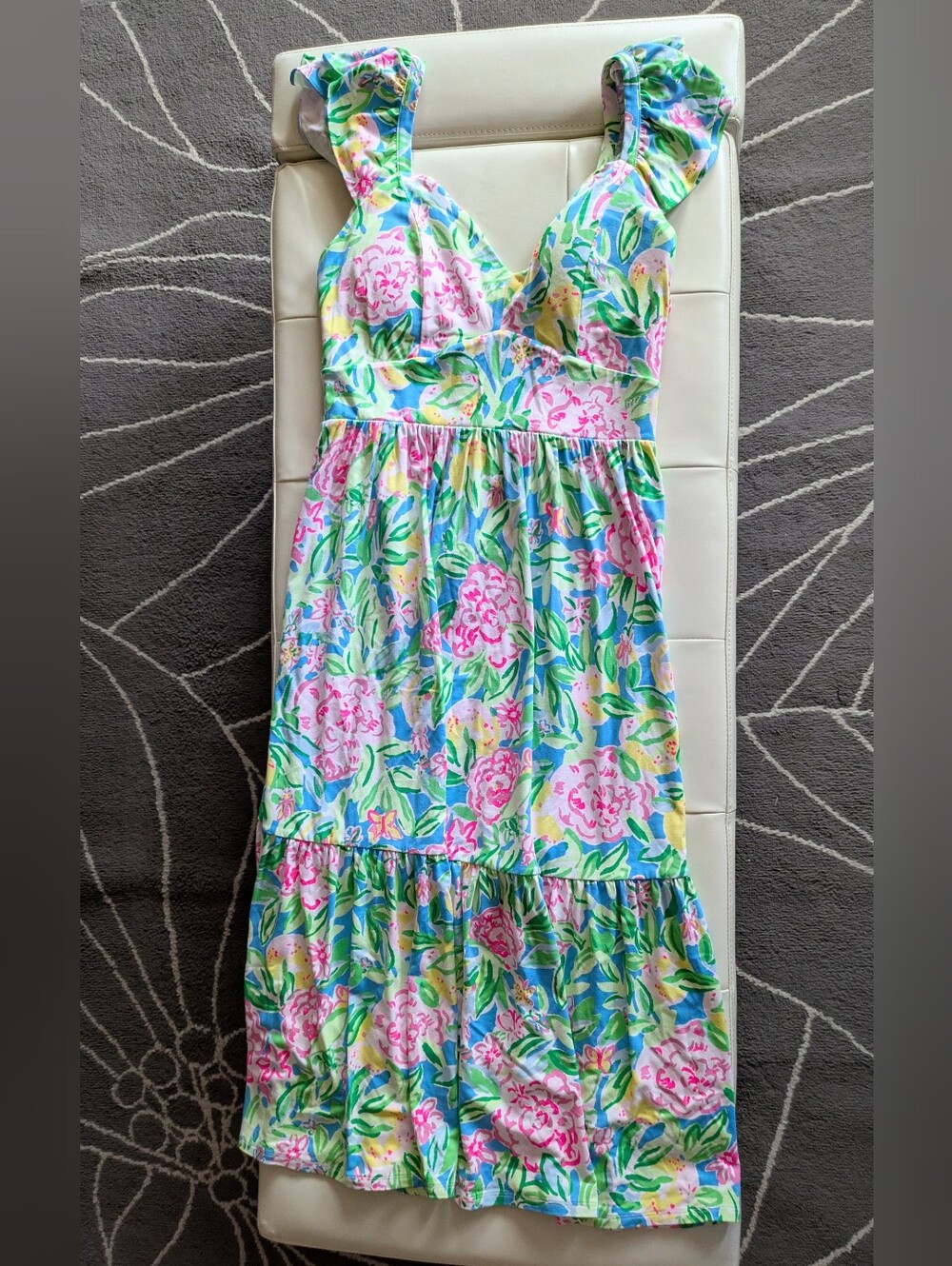 Lilly Pulitzer Bayleigh Flutter Sleeve Grove Garden Dress